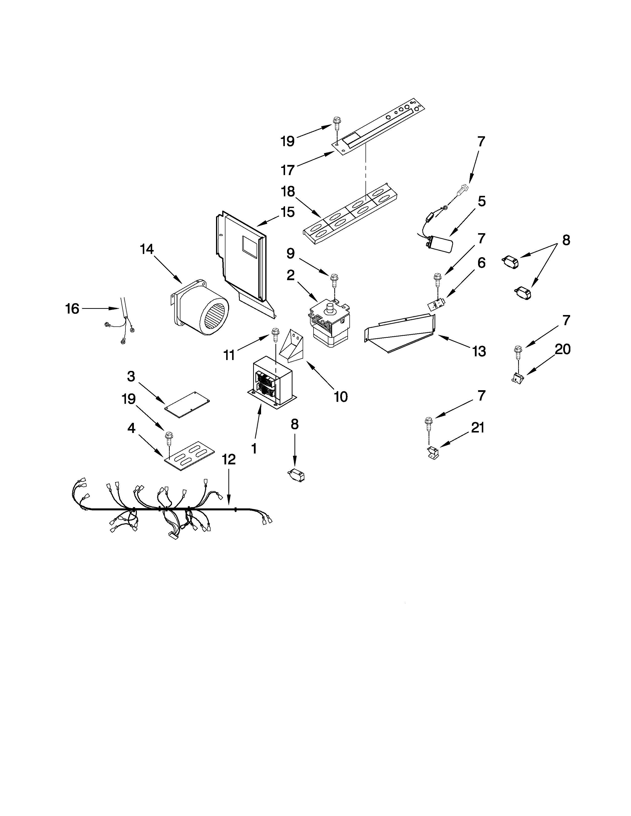 MICROWAVE INTERIOR PARTS