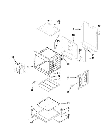 Lower oven parts