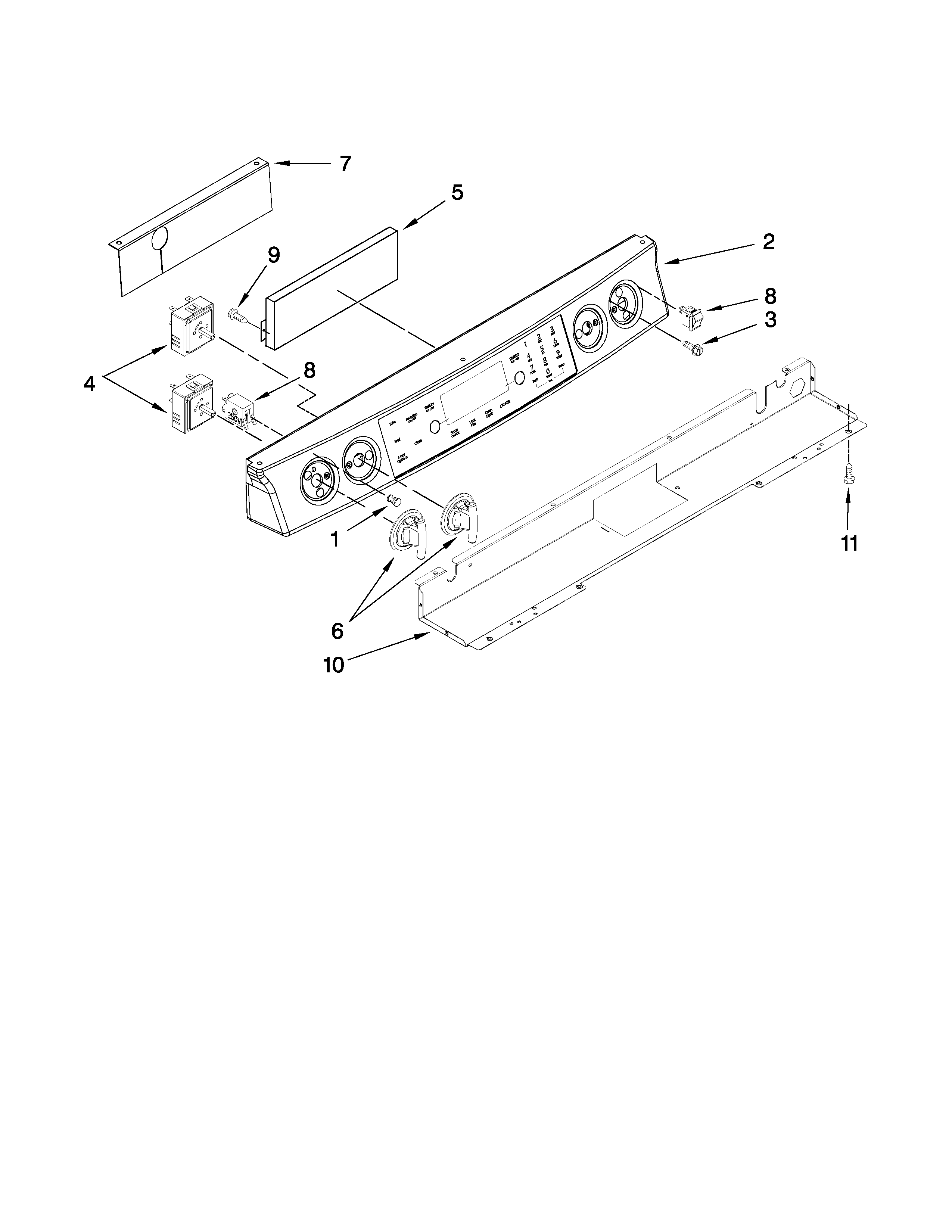 Control panel parts