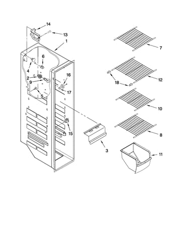 Freezer liner parts