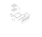 Amana AES3760BCS16 drawer and rack parts diagram