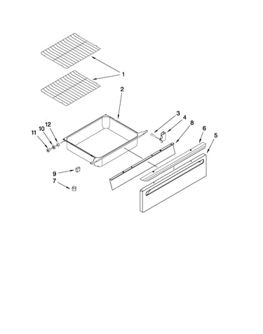 Drawer and rack parts
