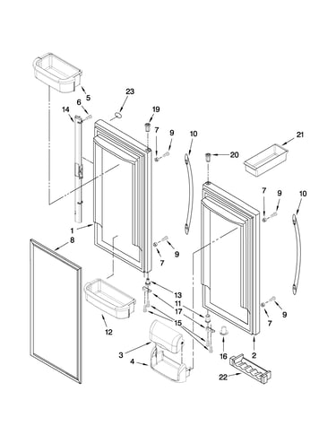 Refrigerator door parts