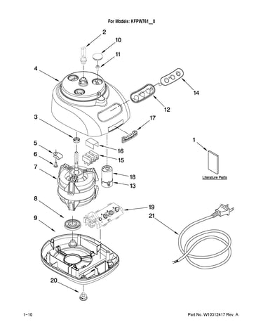 Motor and housing parts