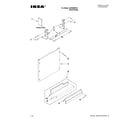 Ikea IUD9500WX2 door and panel parts diagram