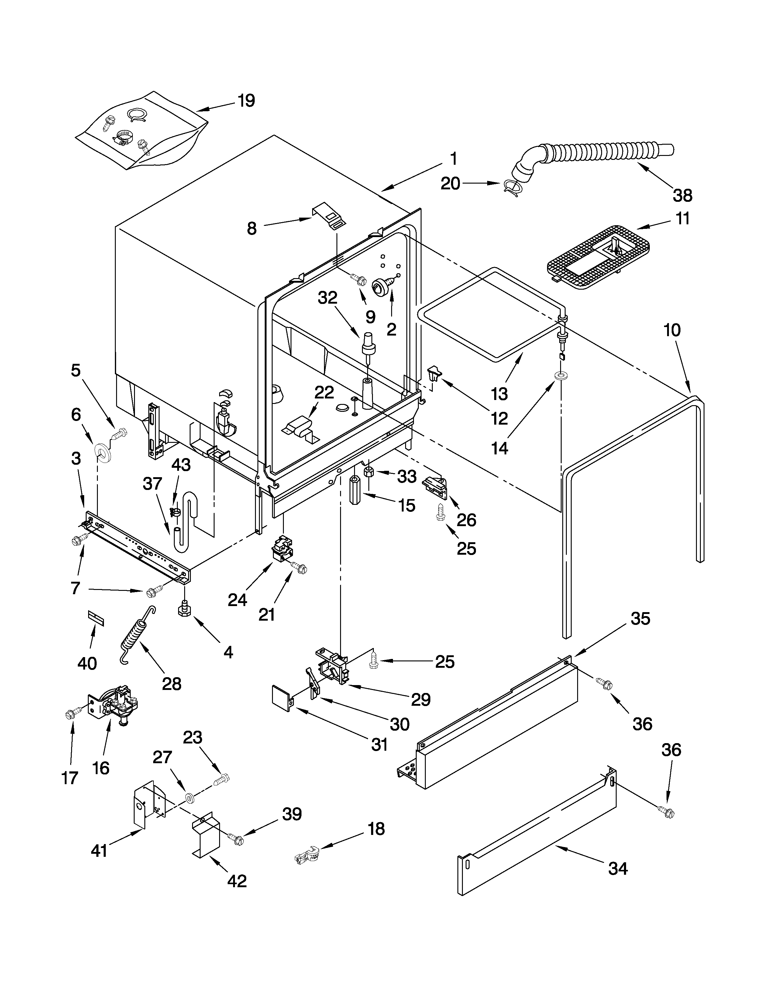 TUB ASSEMBLY PARTS