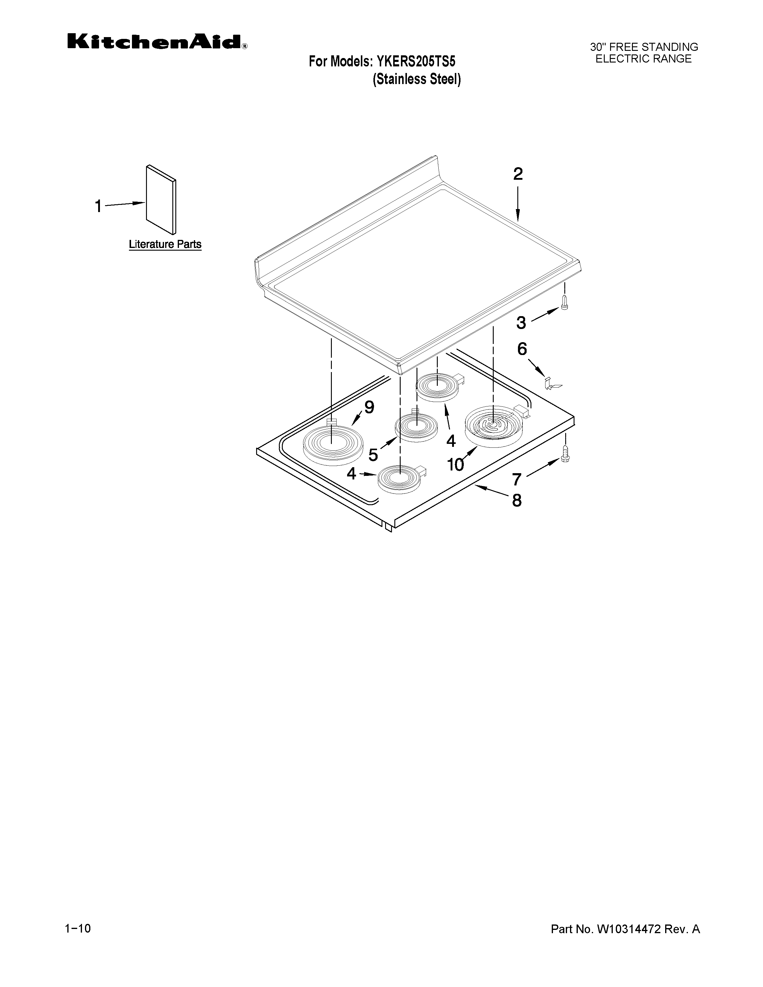 Cooktop parts