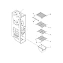 Whirlpool ED5FVGXWS01 freezer liner parts diagram