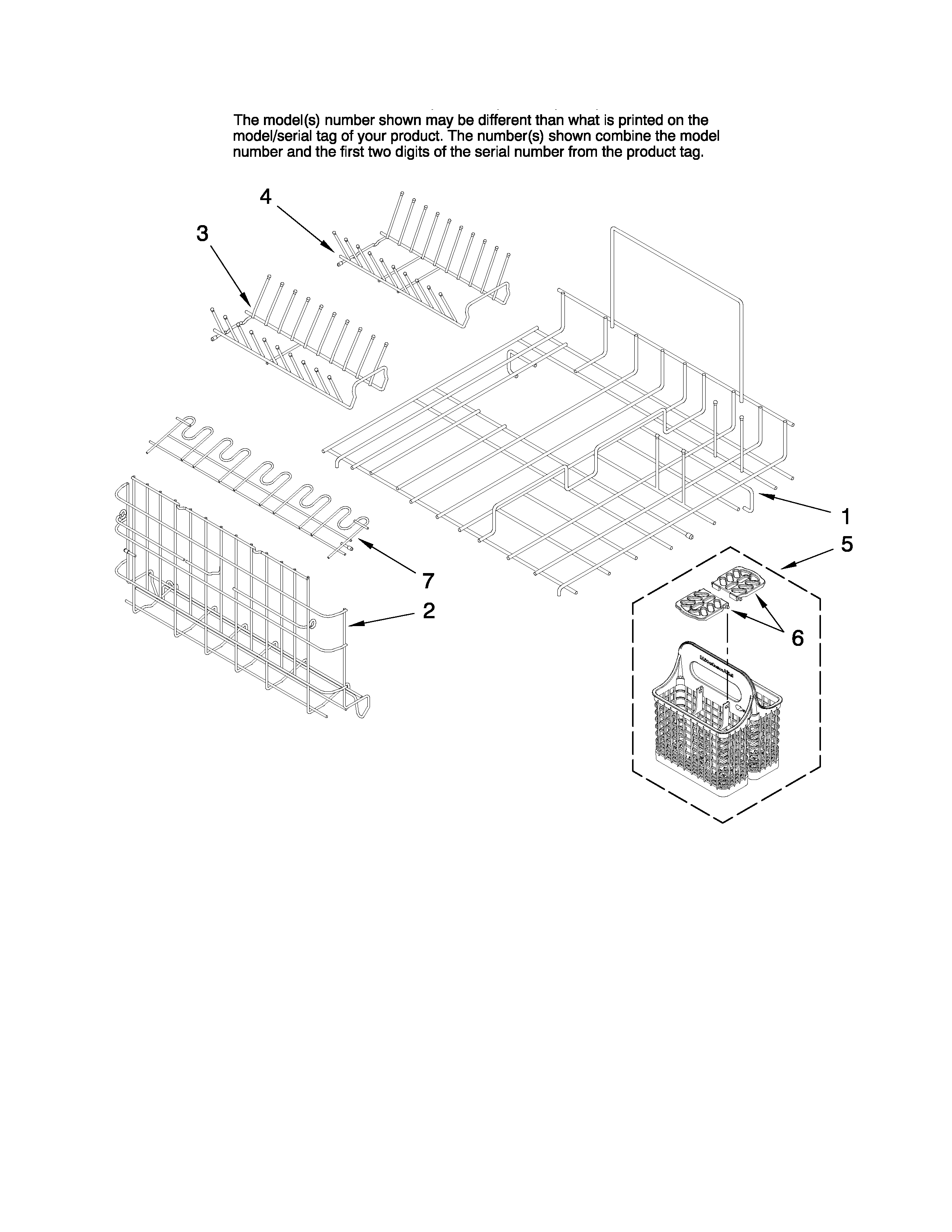 UPPER AND LOWER DISHRACK PARTS