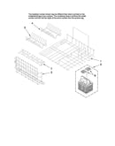 Upper and lower dishrack parts