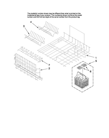 Upper and lower dishrack parts