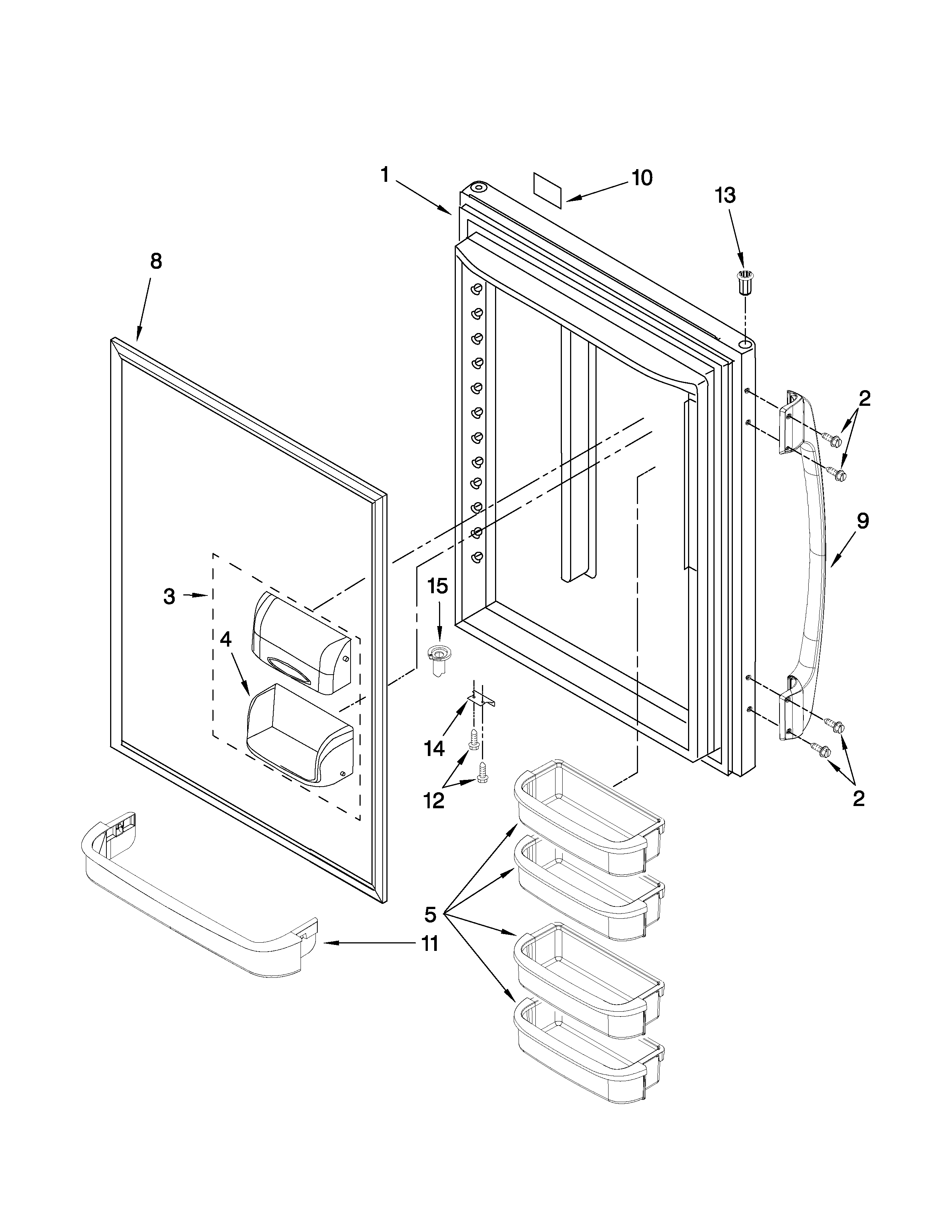 Refrigerator door parts