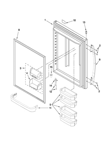 Refrigerator door parts
