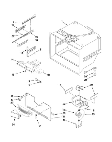 Freezer liner parts