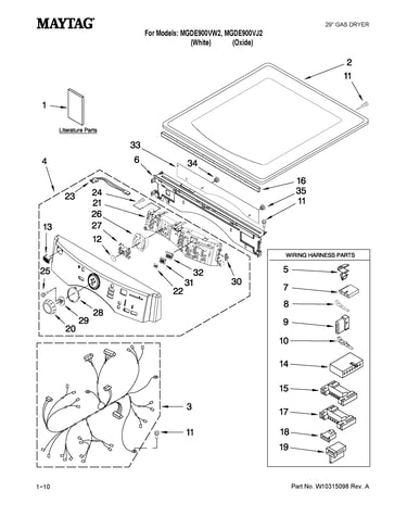 Top and console parts