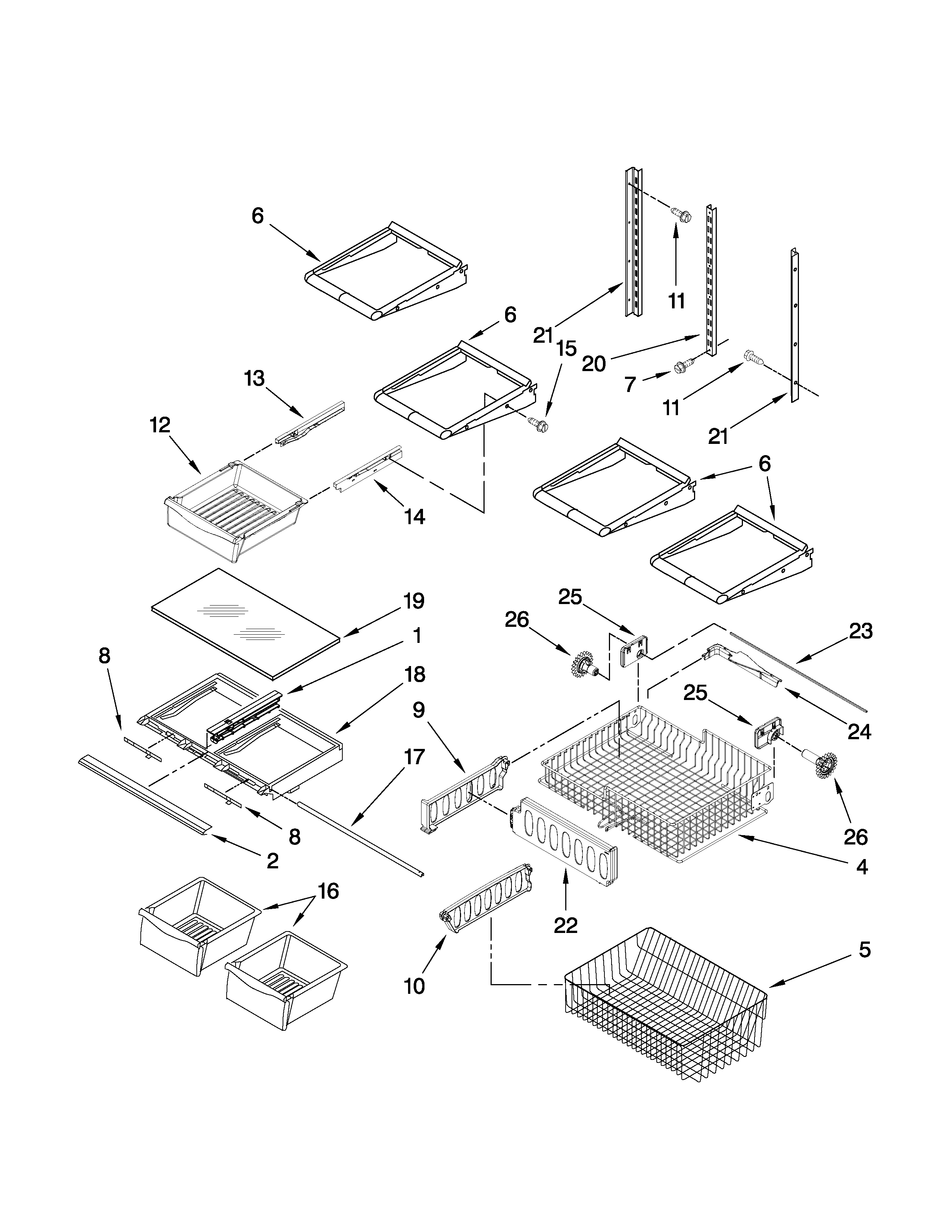 Shelf parts