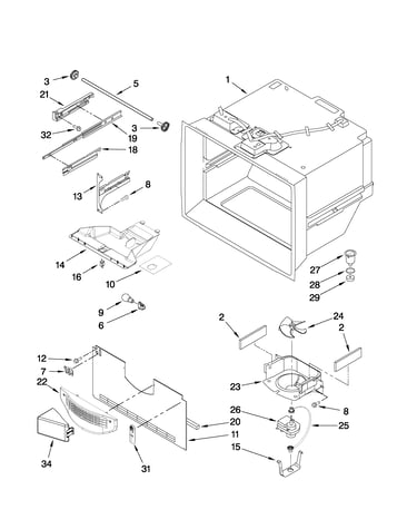 Freezer liner parts