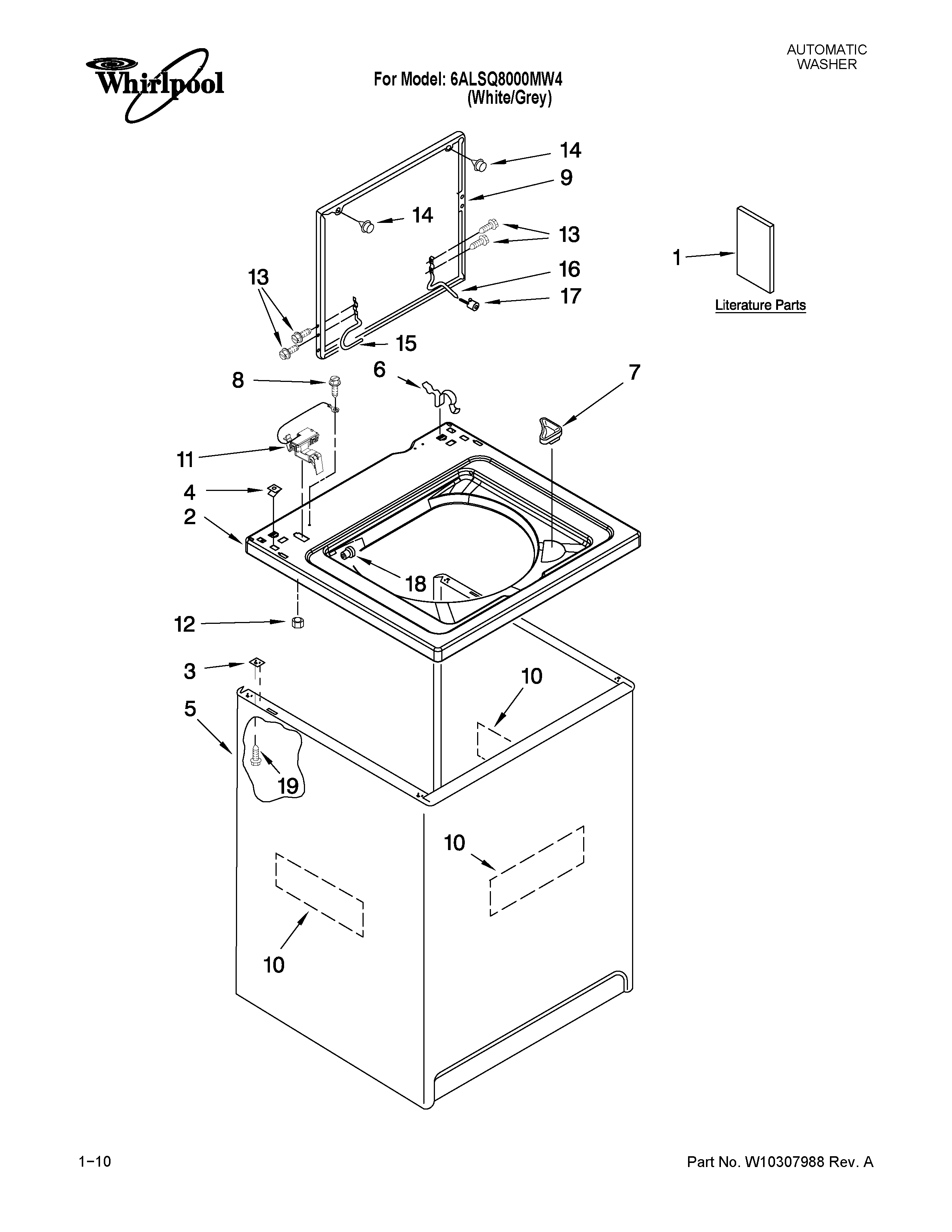 Top and cabinet parts