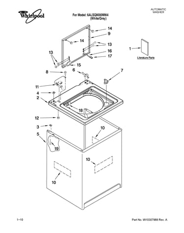 Top and cabinet parts