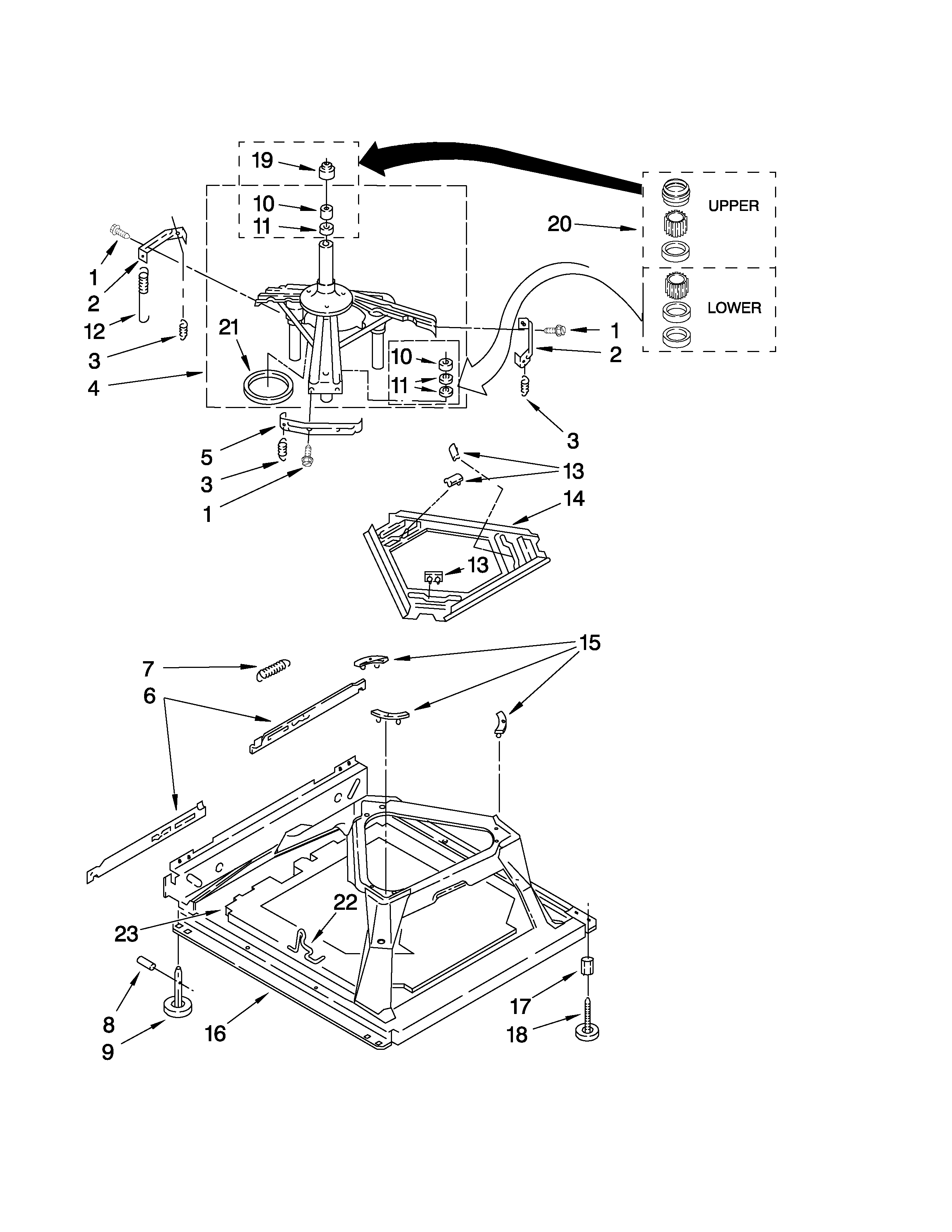 Machine base parts