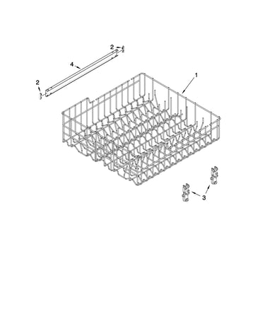 Upper rack and track parts