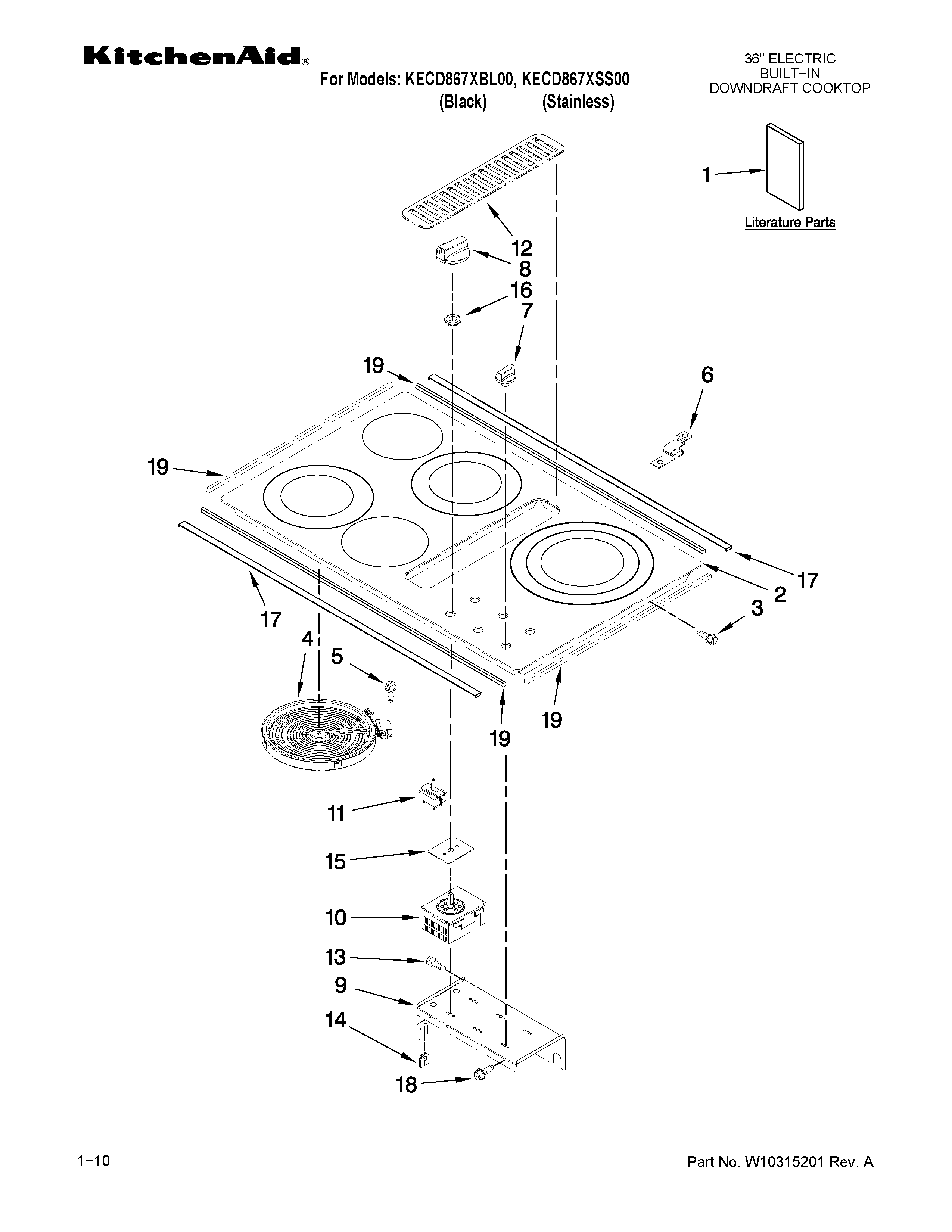 COOKTOP PARTS