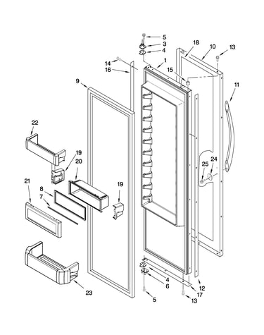 Refrigerator door parts
