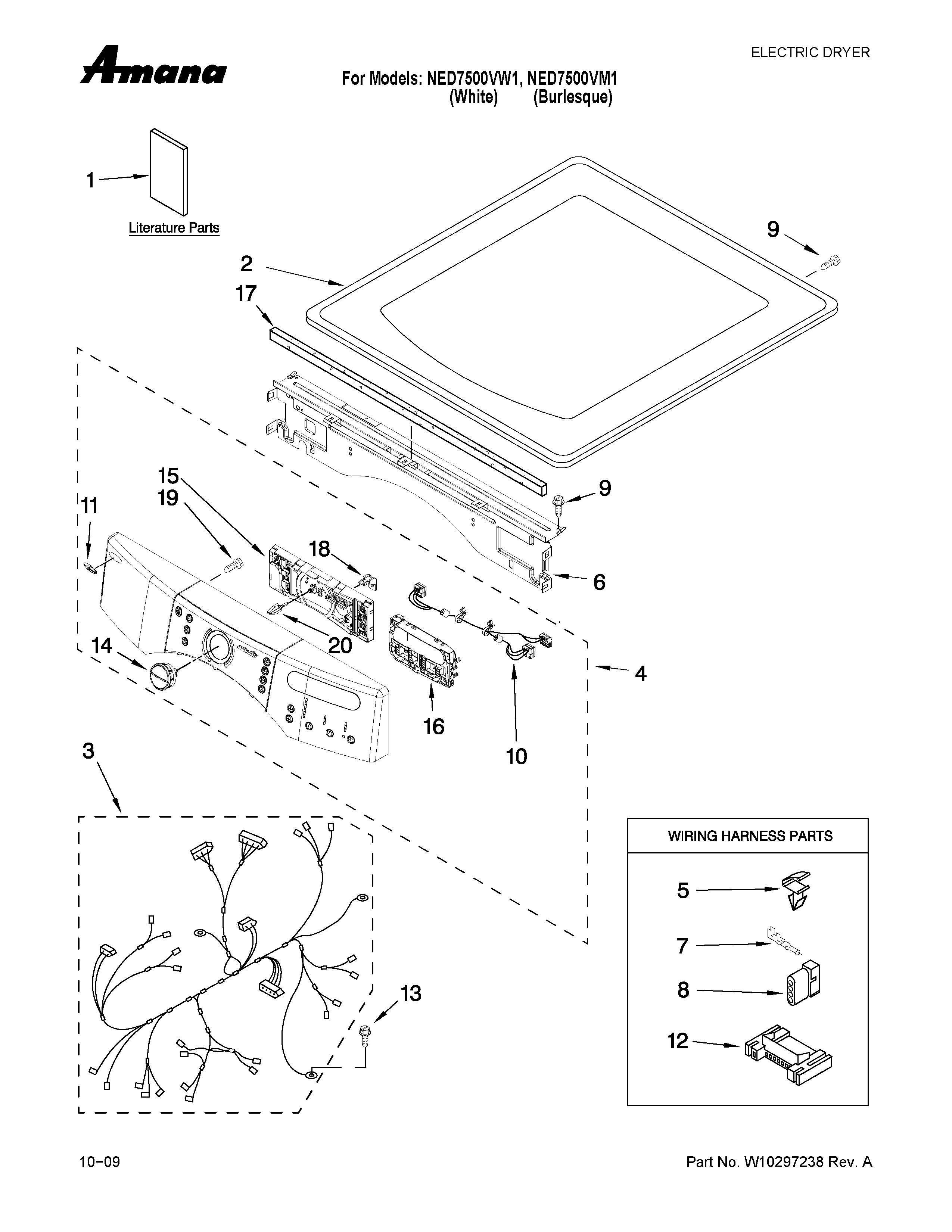 Top and console parts