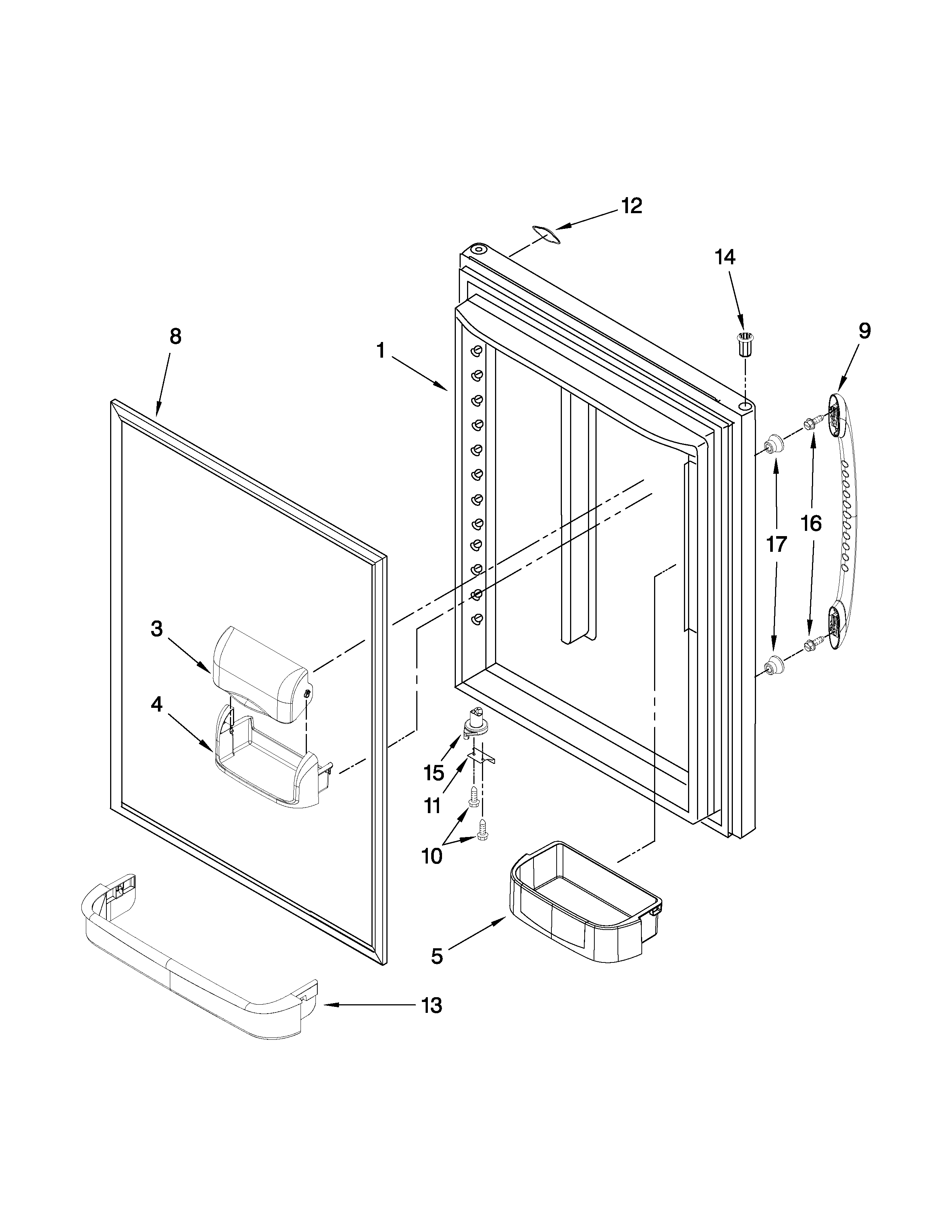 Refrigerator door parts