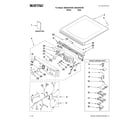 Maytag MGDE400XR0 top and console parts diagram