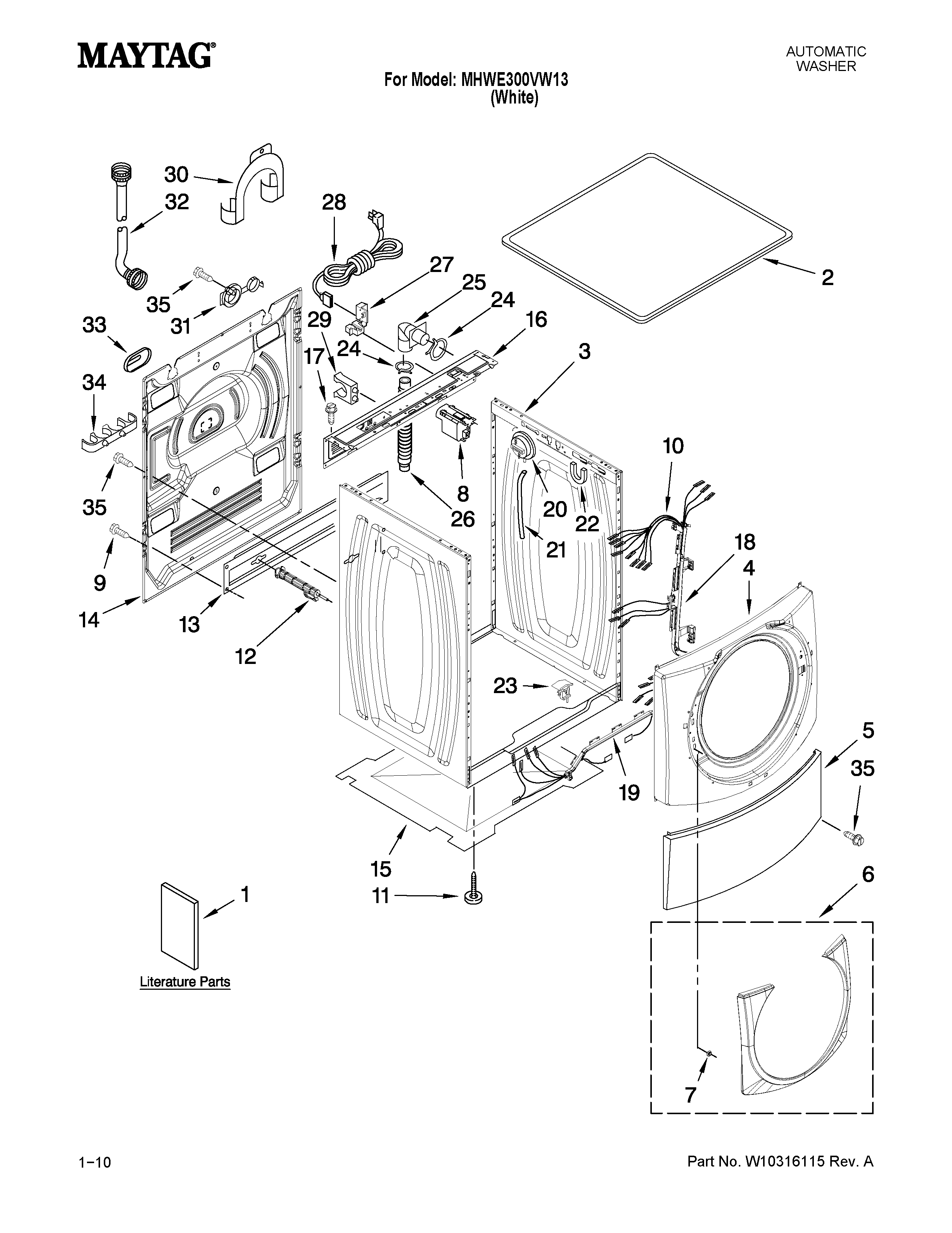 TOP AND CABINET PARTS