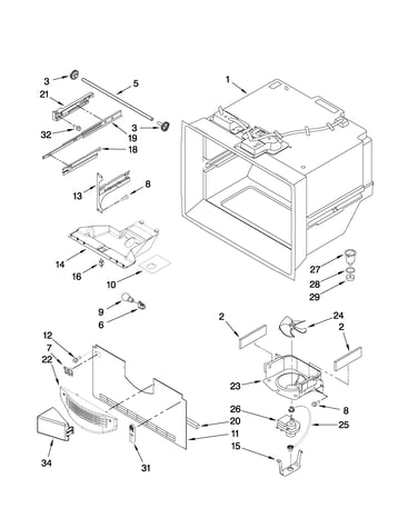 Freezer liner parts