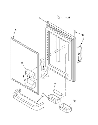 Refrigerator door parts