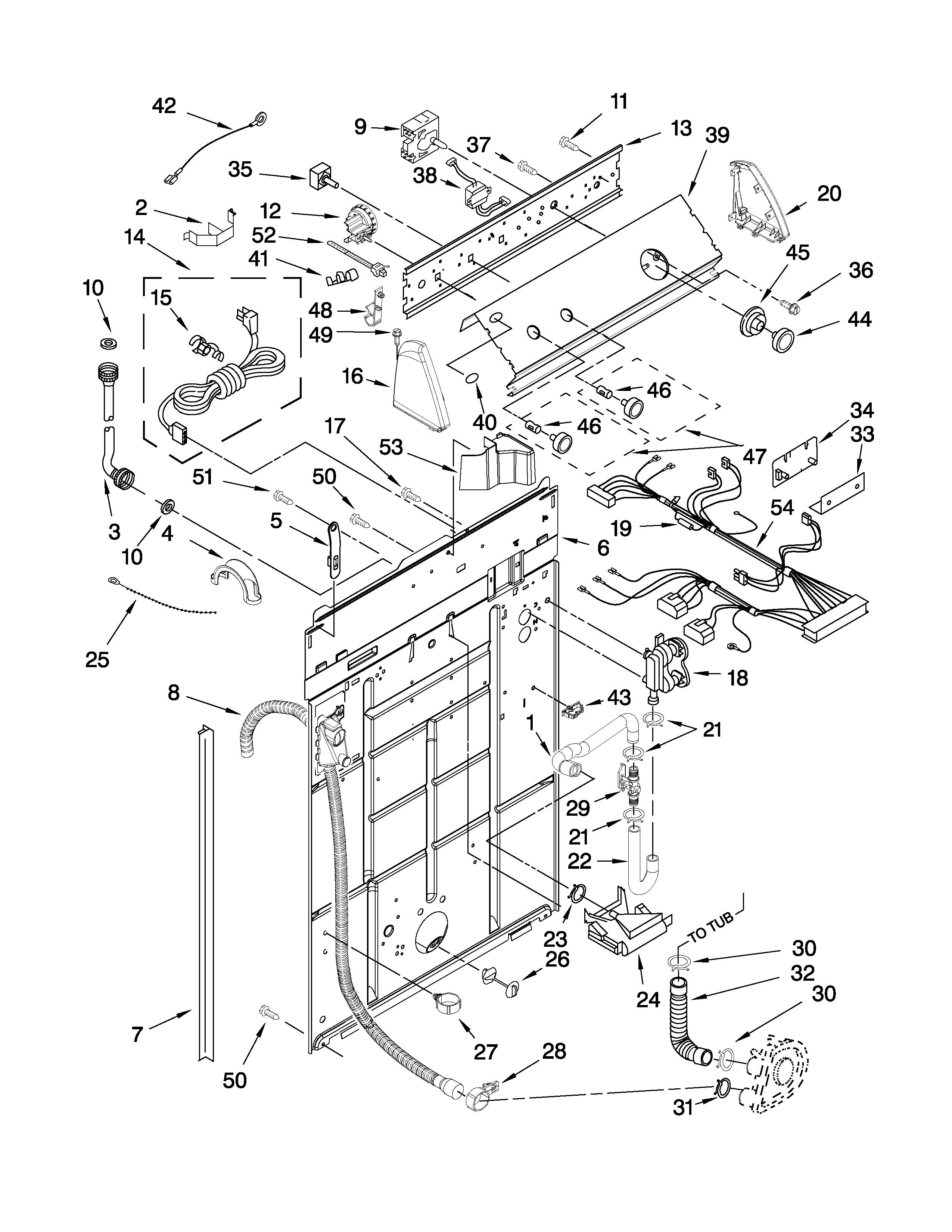 Controls and rear panel parts