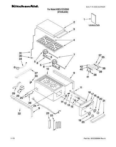 Side burner parts