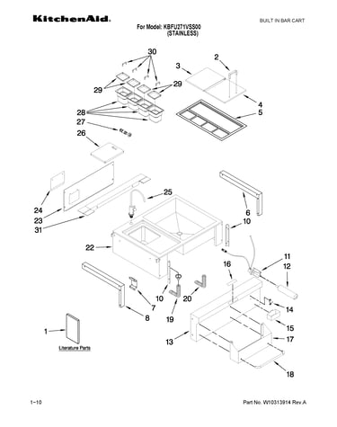Bar cart parts