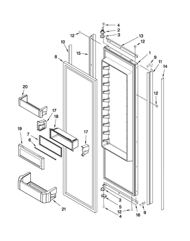 Refrigerator door parts