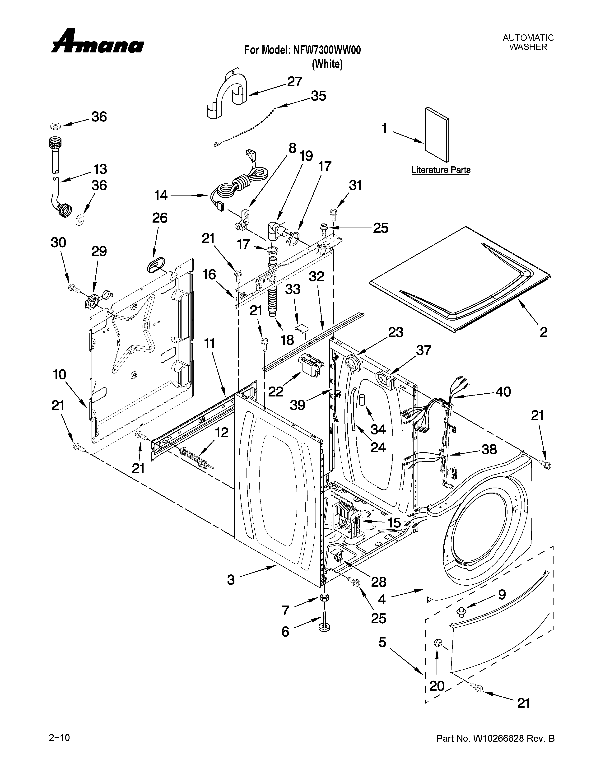 Top and cabinet parts
