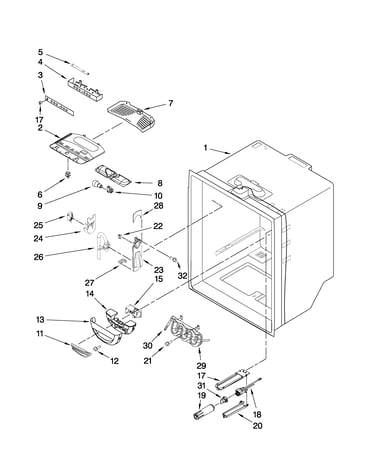Refrigerator liner parts