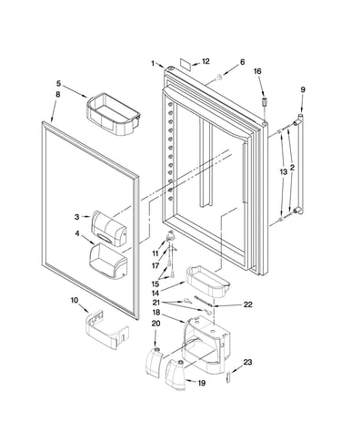 Refrigerator door parts