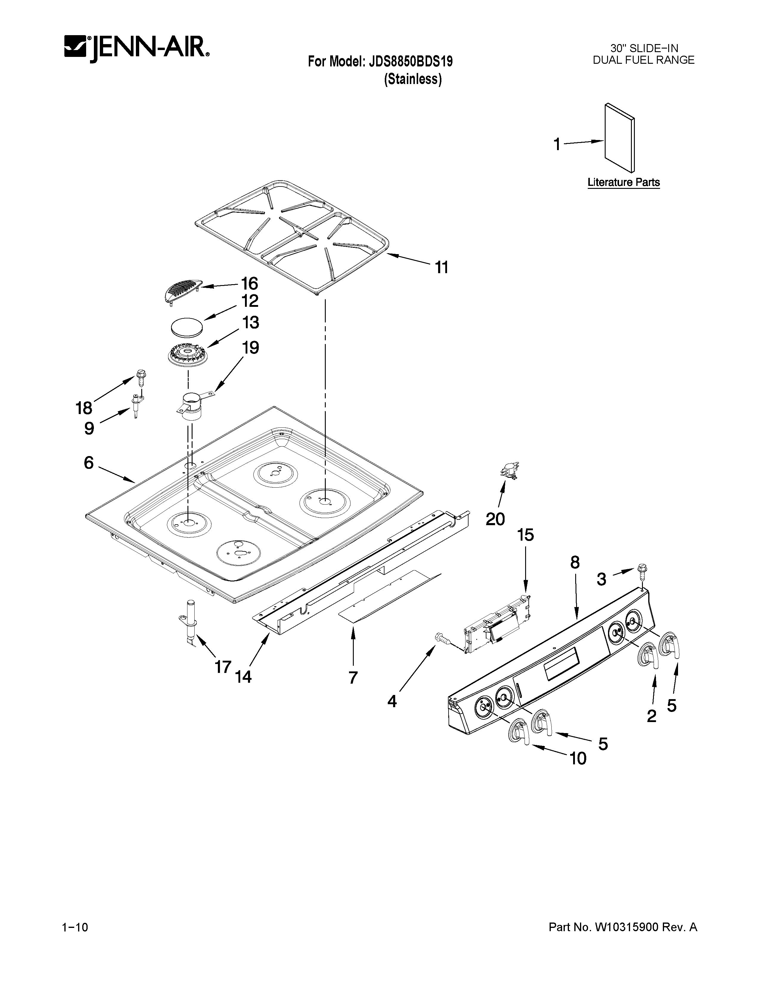 Cooktop parts