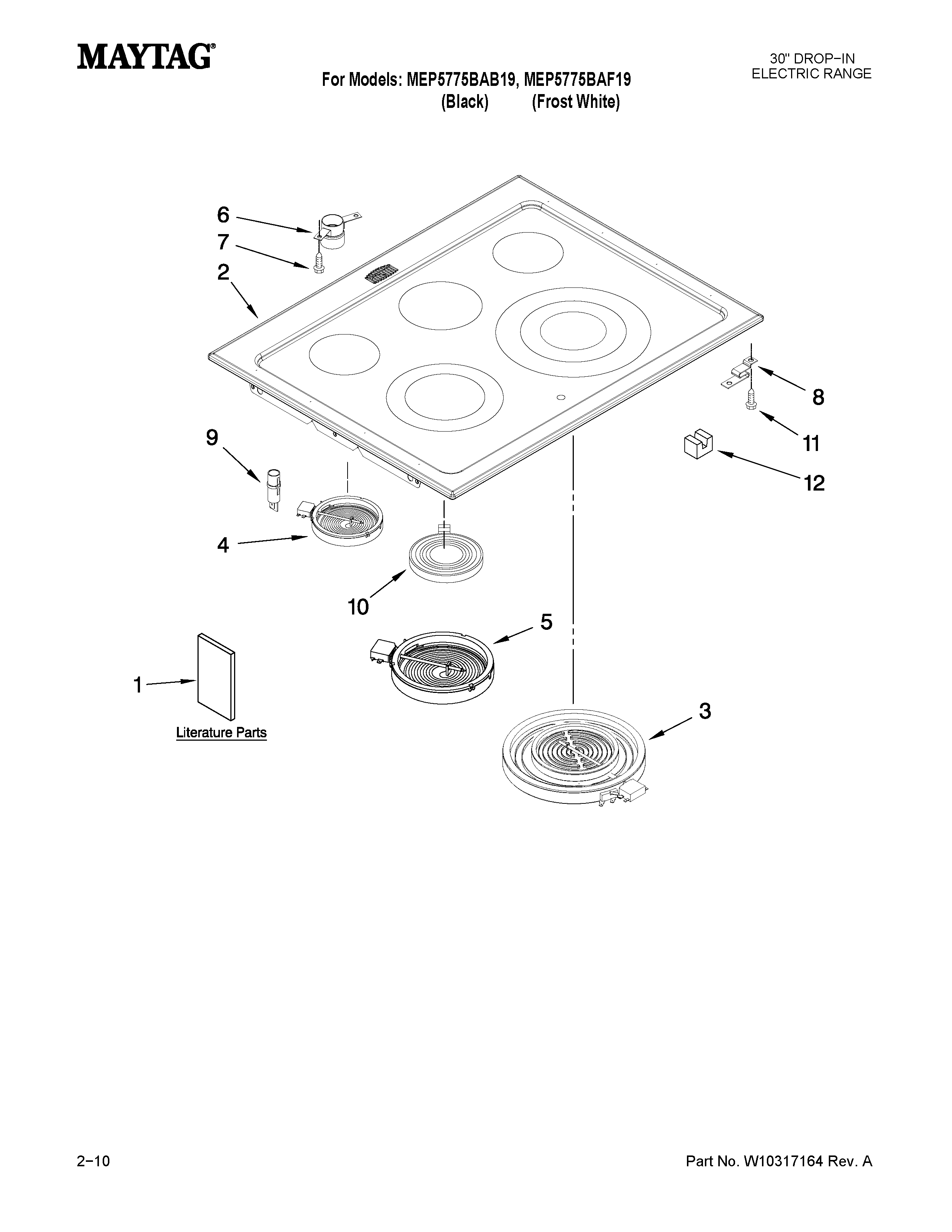 Cooktop parts