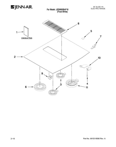 Cooktop parts