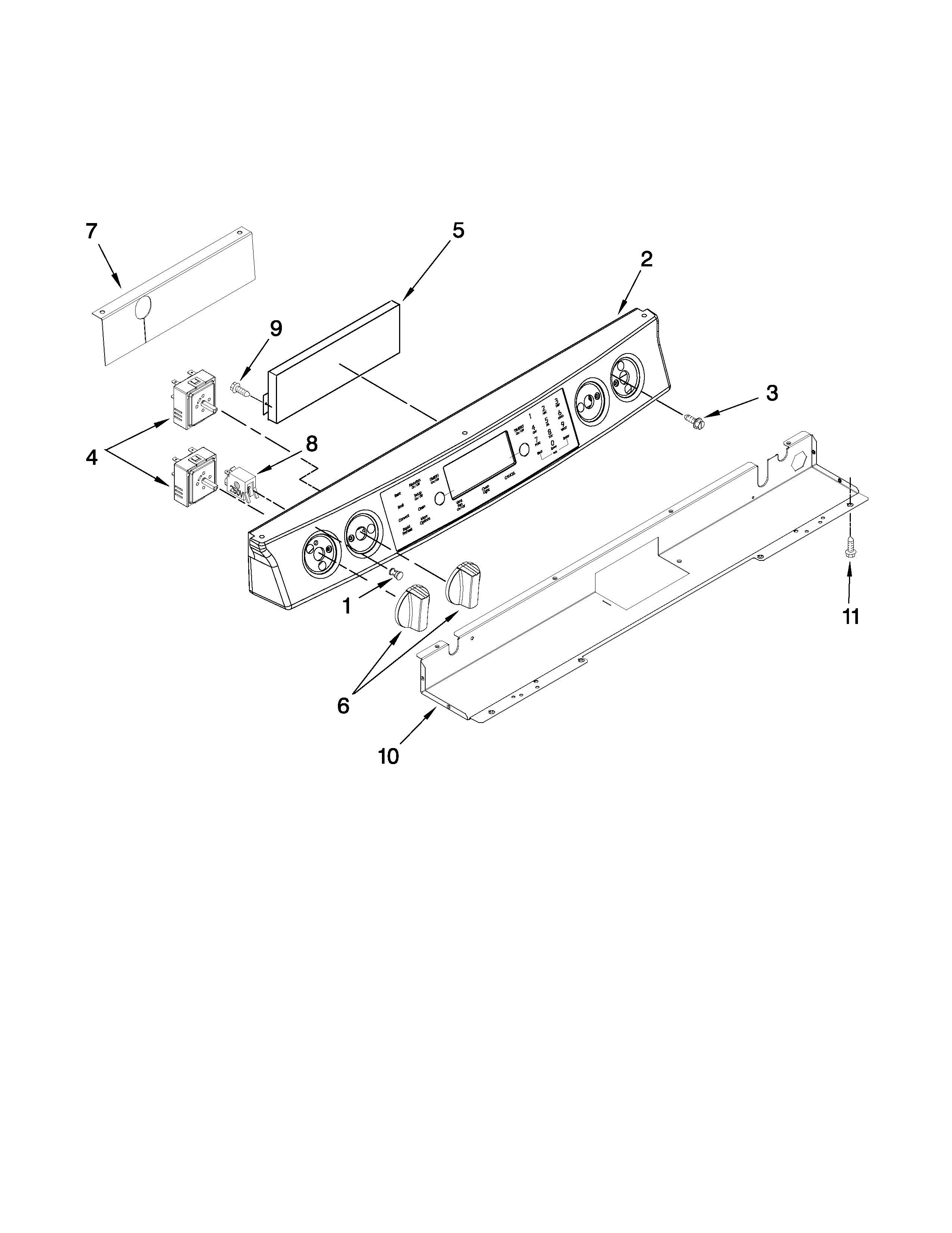 Control panel parts