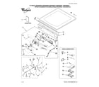 Whirlpool WED9400SB1 top and console parts diagram