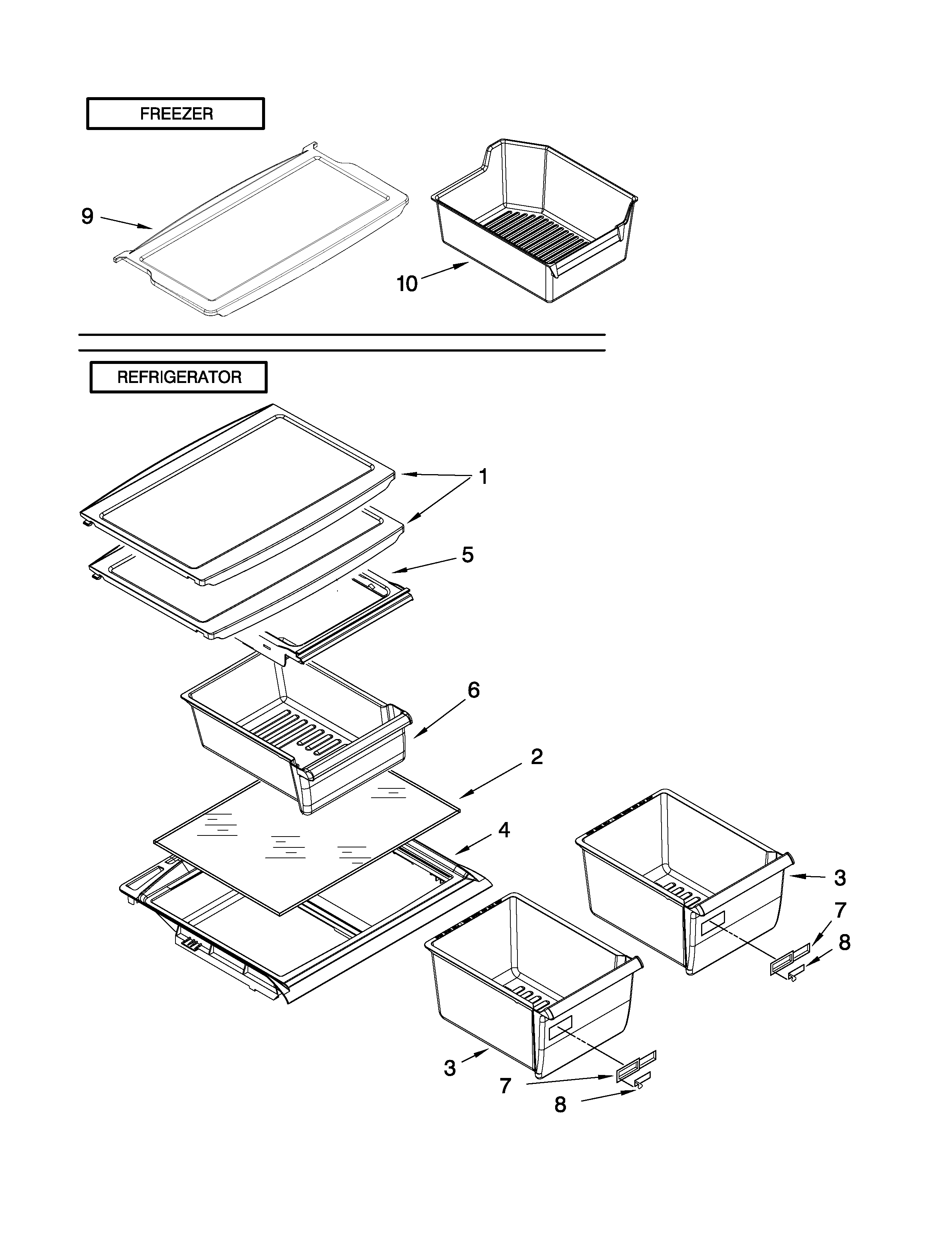 Shelf parts