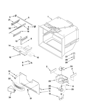 Freezer liner parts