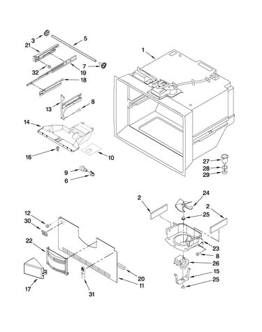 Freezer liner parts
