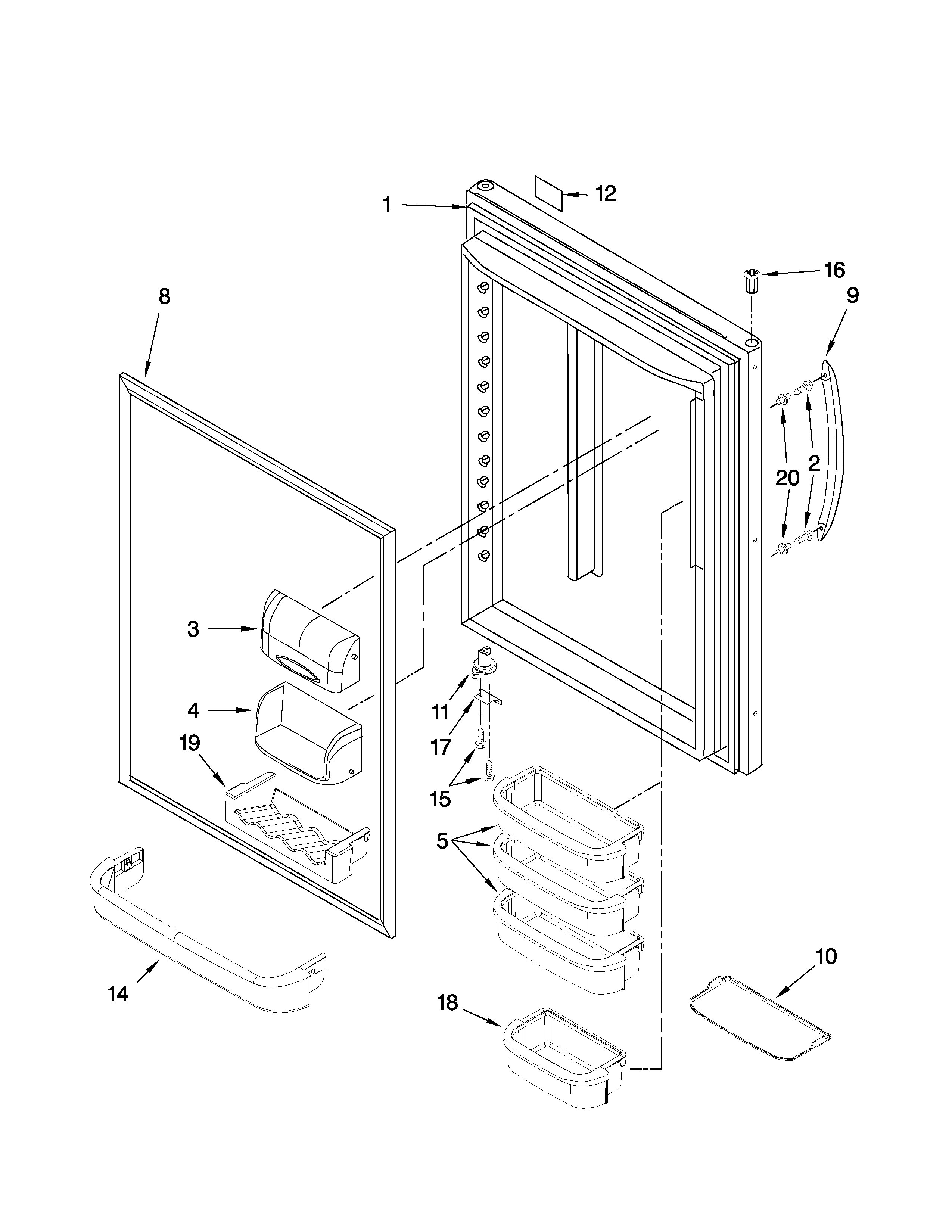 Refrigerator door parts