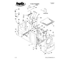 Inglis IFW7300WW00 top and cabinet parts diagram